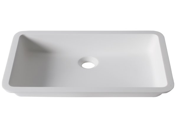  Solid Surface Wastafels Basic D801 - 48x28 cm